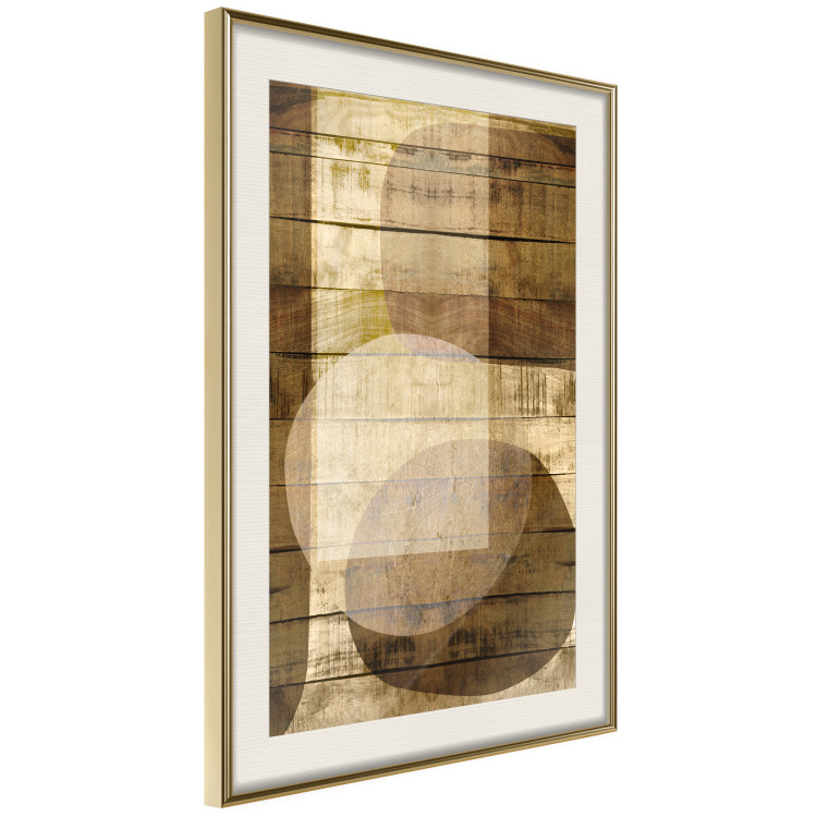 Wall Poster Golden Chocolate - abstraction made of brown wooden planks 125261 additionalImage 2