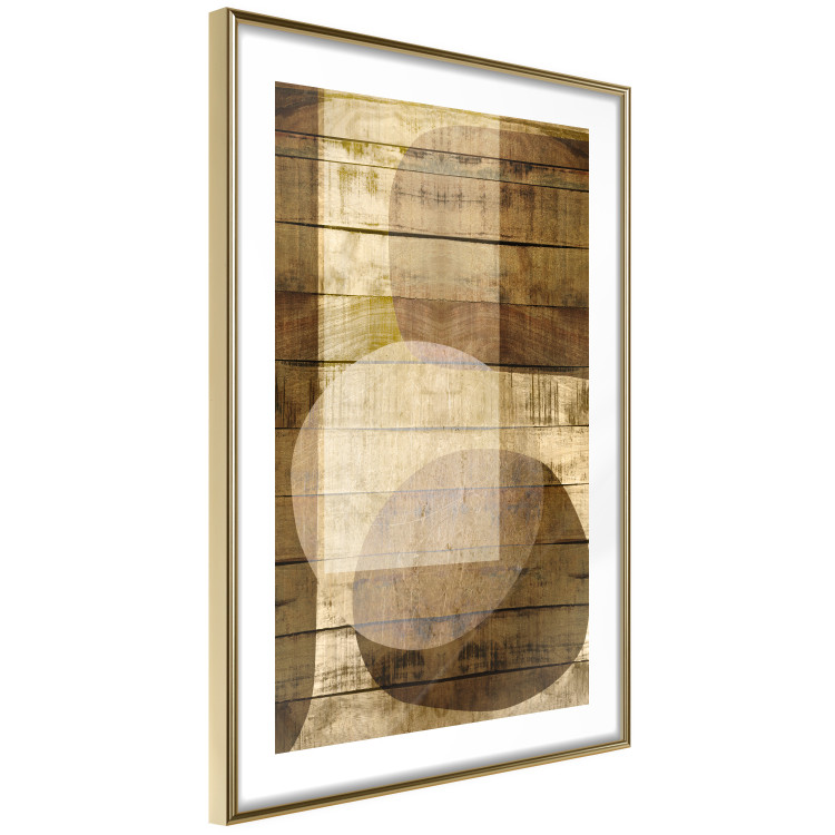 Wall Poster Golden Chocolate - abstraction made of brown wooden planks 125261 additionalImage 8