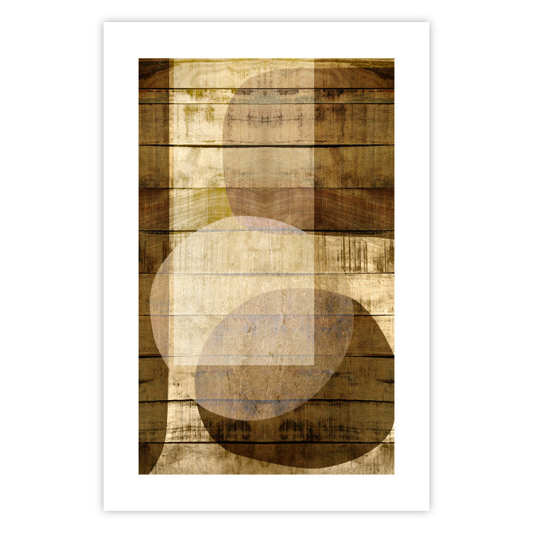 Wall Poster Golden Chocolate - abstraction made of brown wooden planks 125261 additionalImage 25