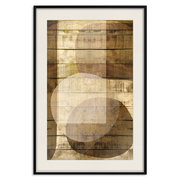 Wall Poster Golden Chocolate - abstraction made of brown wooden planks 125261 additionalImage 18