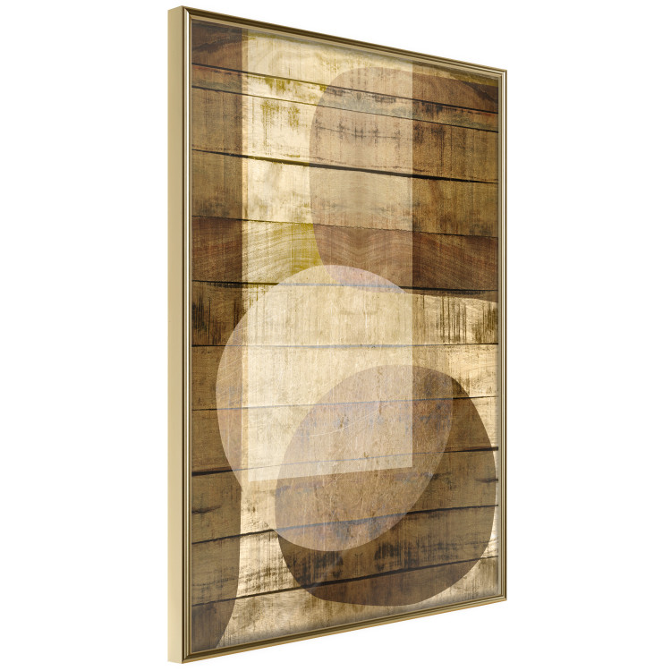 Wall Poster Golden Chocolate - abstraction made of brown wooden planks 125261 additionalImage 14
