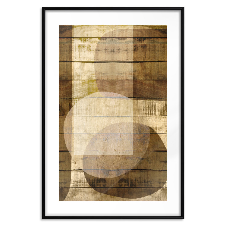 Wall Poster Golden Chocolate - abstraction made of brown wooden planks 125261 additionalImage 17