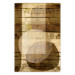 Wall Poster Golden Chocolate - abstraction made of brown wooden planks 125261