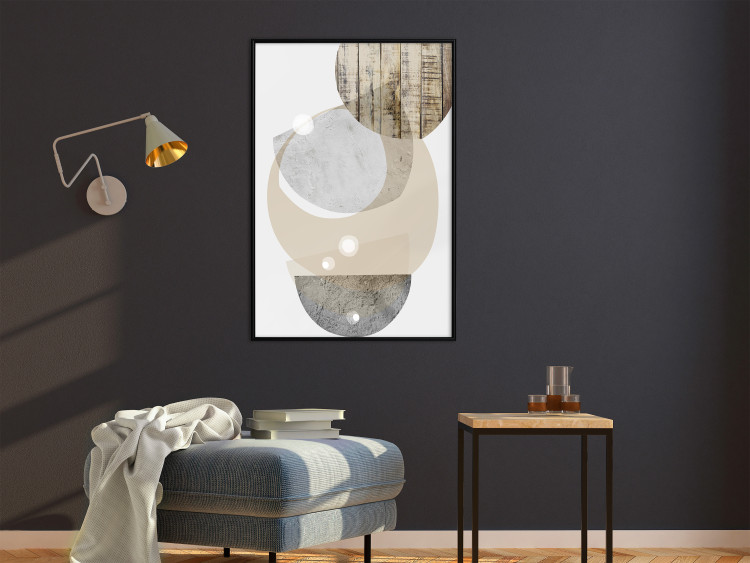 Wall Poster Beige Marriage - abstract geometric figures with various textures 125361 additionalImage 3