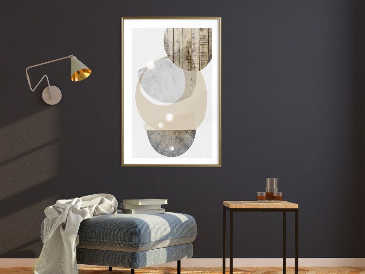 Wall Poster Beige Marriage - abstract geometric figures with various textures 125361 additionalImage 15