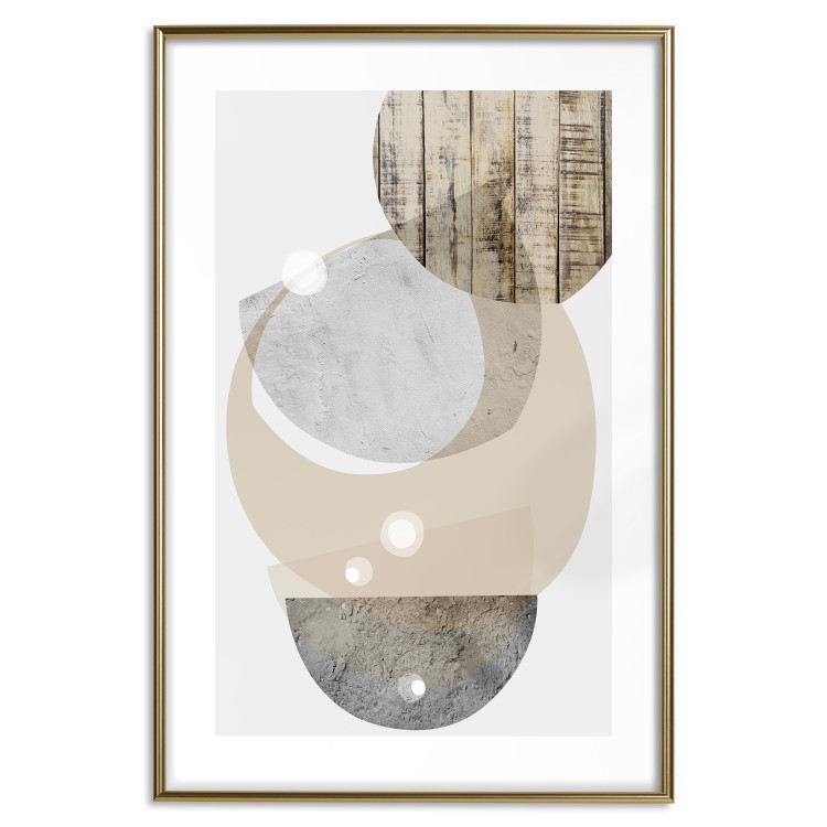 Wall Poster Beige Marriage - abstract geometric figures with various textures 125361 additionalImage 14