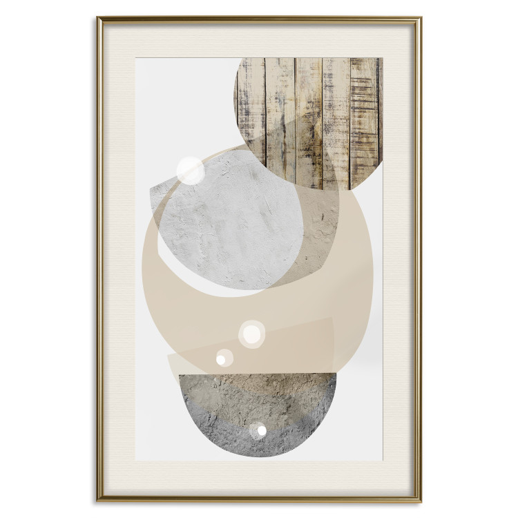Wall Poster Beige Marriage - abstract geometric figures with various textures 125361 additionalImage 19
