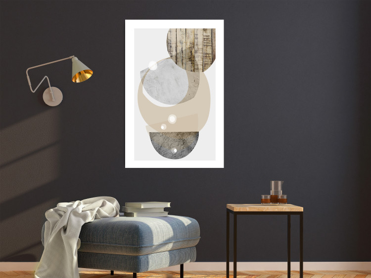Wall Poster Beige Marriage - abstract geometric figures with various textures 125361 additionalImage 2