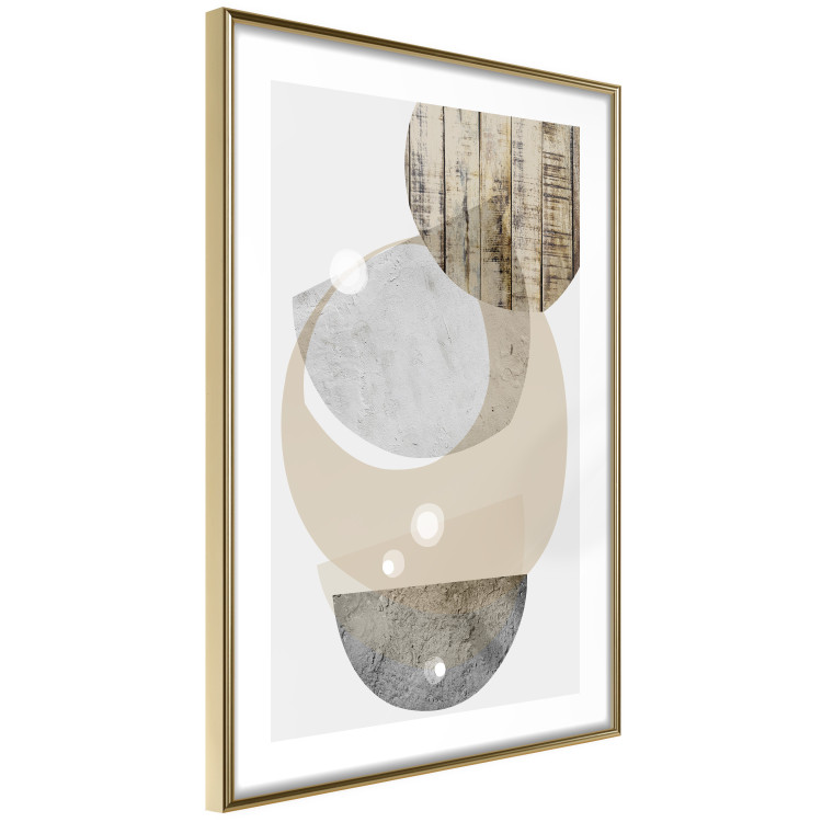 Wall Poster Beige Marriage - abstract geometric figures with various textures 125361 additionalImage 6