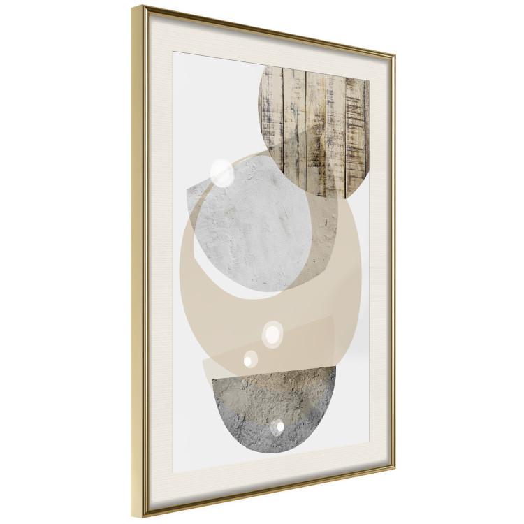 Wall Poster Beige Marriage - abstract geometric figures with various textures 125361 additionalImage 2