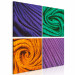 Canvas Art Print Four fabrics - a composition divided into four parts, each with a different fabric colour, ideal for youth room 125461 additionalThumb 2
