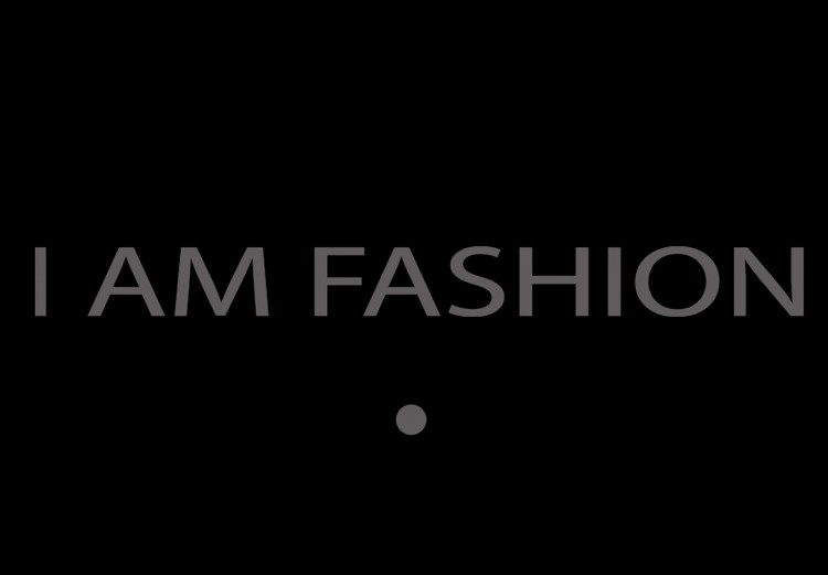 Poster I Am Fashion - pink English text on a contrasting black background 125761 additionalImage 8