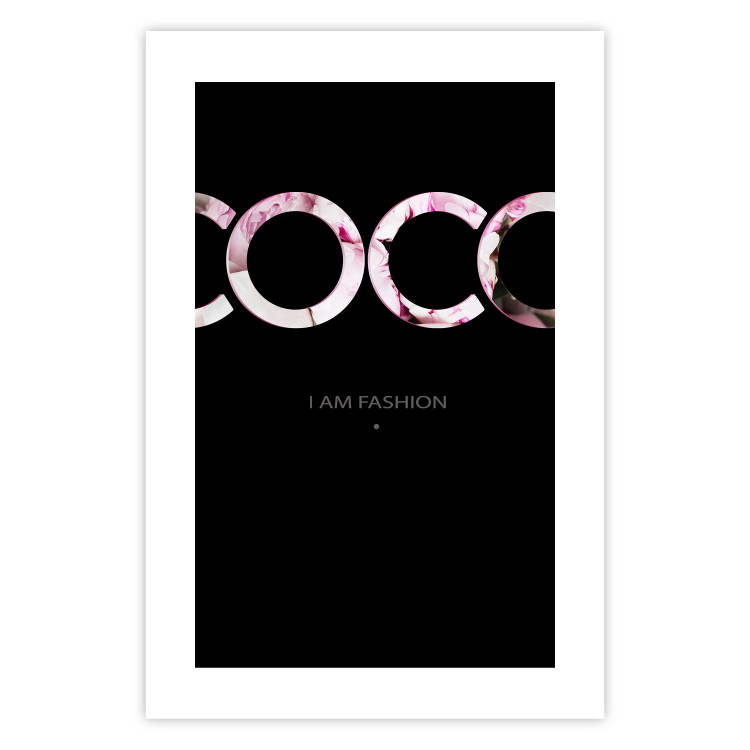 Poster I Am Fashion - pink English text on a contrasting black background 125761 additionalImage 19