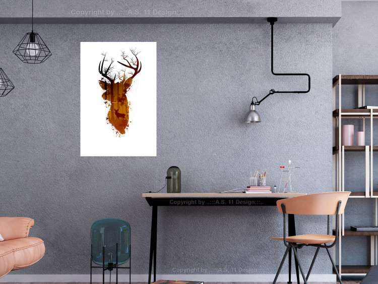 Canvas Print Deer in the Morning (1 Part) Vertical 126661 additionalImage 3