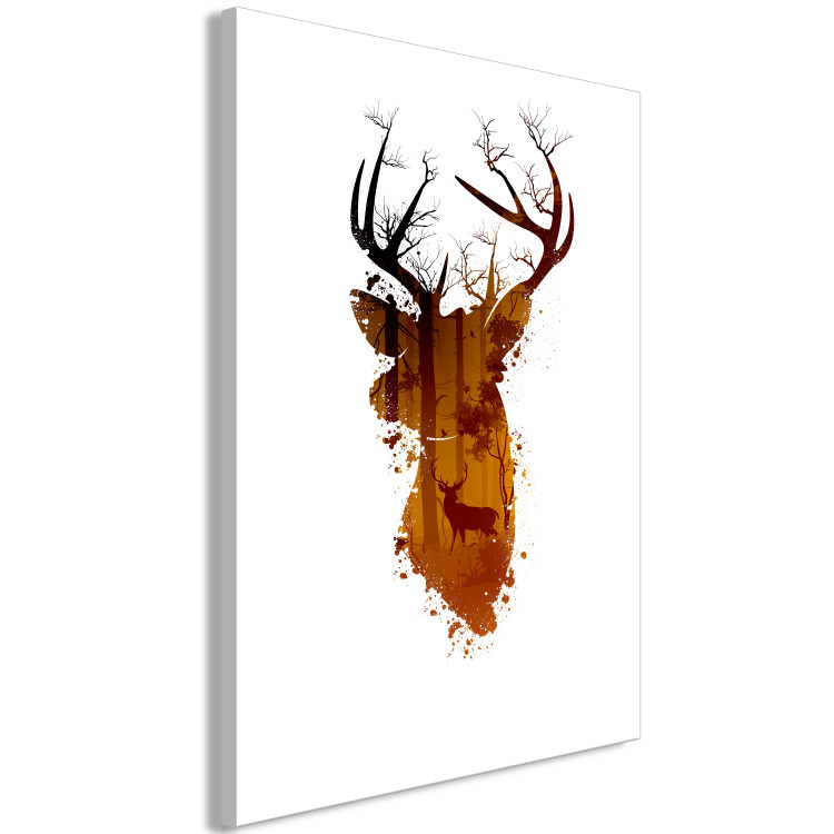 Canvas Print Deer in the Morning (1 Part) Vertical 126661 additionalImage 2