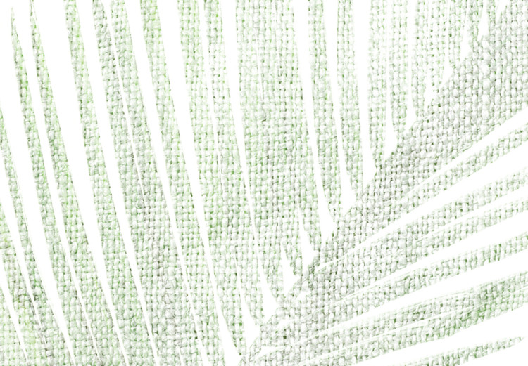 Poster Velvet Green - green palm leaf on a contrasting white background 126861 additionalImage 10