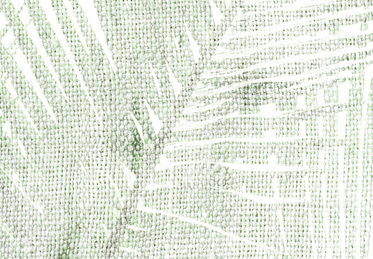 Poster Velvet Green - green palm leaf on a contrasting white background 126861 additionalImage 9