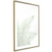 Poster Velvet Green - green palm leaf on a contrasting white background 126861 additionalThumb 7