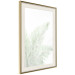 Poster Velvet Green - green palm leaf on a contrasting white background 126861 additionalThumb 3