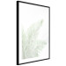 Poster Velvet Green - green palm leaf on a contrasting white background 126861 additionalThumb 6