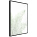 Poster Velvet Green - green palm leaf on a contrasting white background 126861 additionalThumb 13