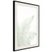 Poster Velvet Green - green palm leaf on a contrasting white background 126861 additionalThumb 2