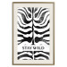 Poster Stay Wild - English inscriptions on a black-and-white zebra background 127061 additionalThumb 20