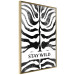 Poster Stay Wild - English inscriptions on a black-and-white zebra background 127061 additionalThumb 14