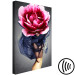 Canvas Art Print Flower Woman (1-part) vertical - eclectic abstraction with a peony 127261 additionalThumb 6
