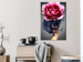 Canvas Art Print Flower Woman (1-part) vertical - eclectic abstraction with a peony 127261 additionalThumb 3