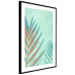 Wall Poster Subtle Exoticism - tropical leaves on blue texture background 127861 additionalThumb 6