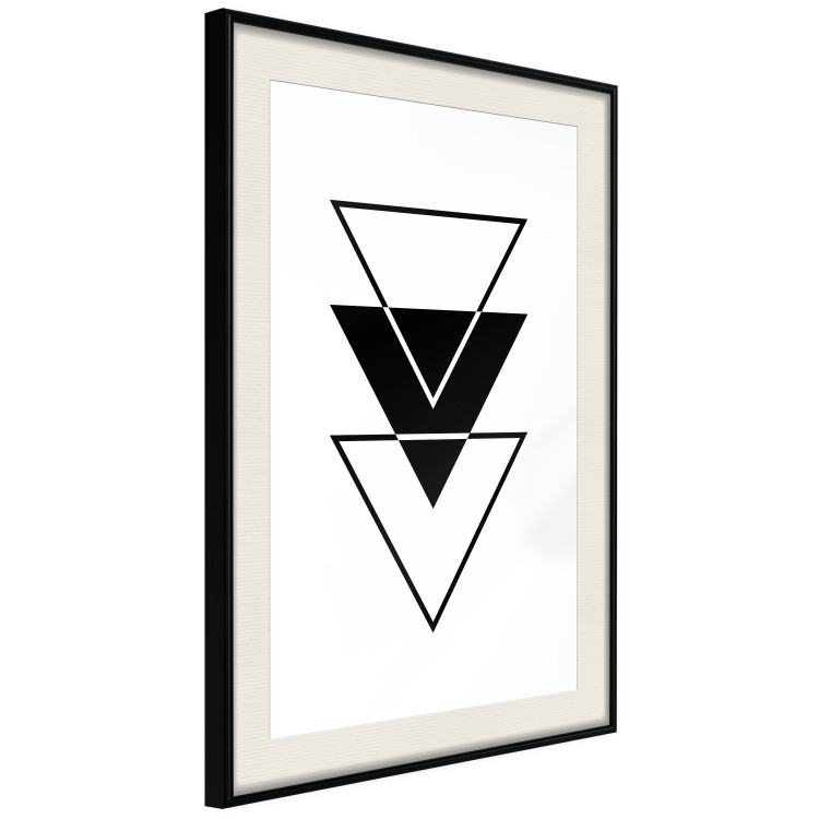 Wall Poster Penetration - triangular abstract geometric figures on white background 127961 additionalImage 2
