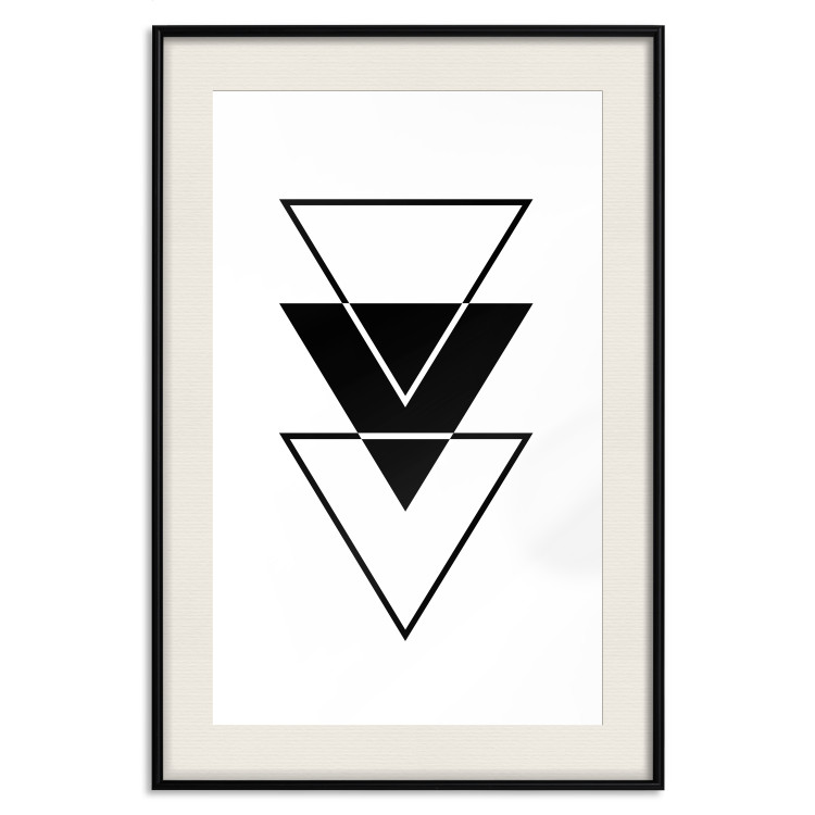 Wall Poster Penetration - triangular abstract geometric figures on white background 127961 additionalImage 19