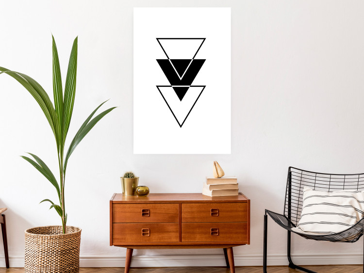 Wall Poster Penetration - triangular abstract geometric figures on white background 127961 additionalImage 5