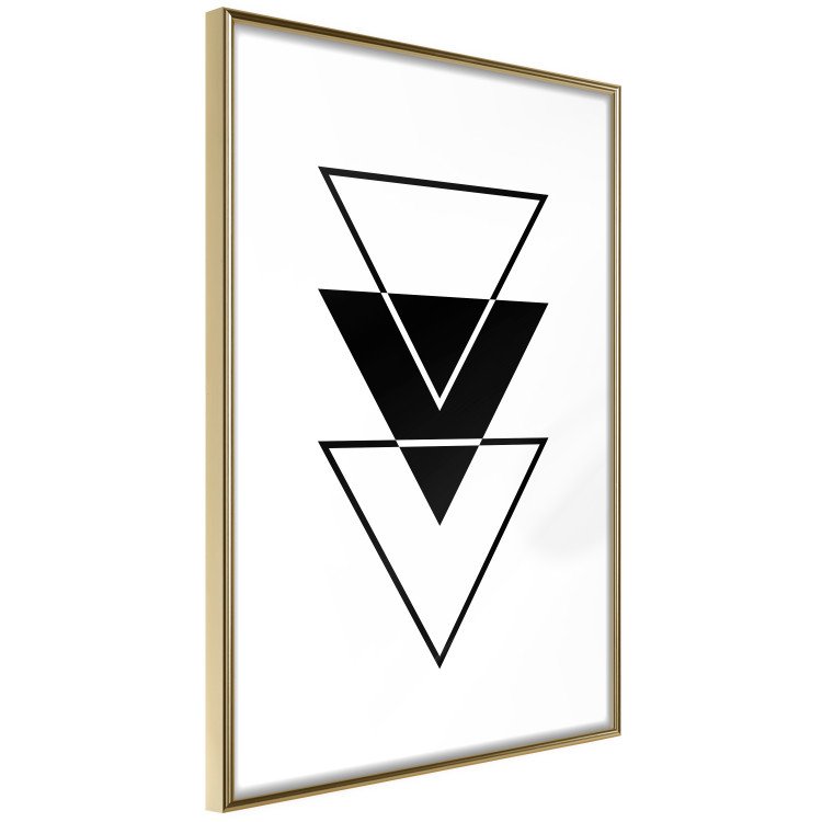 Wall Poster Penetration - triangular abstract geometric figures on white background 127961 additionalImage 14