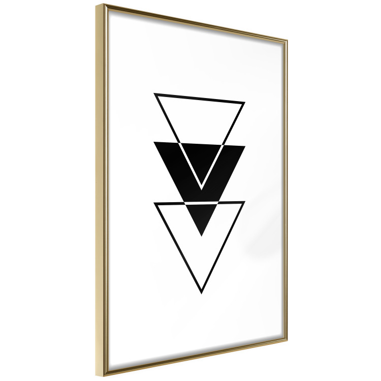Wall Poster Penetration - triangular abstract geometric figures on white background 127961 additionalImage 9