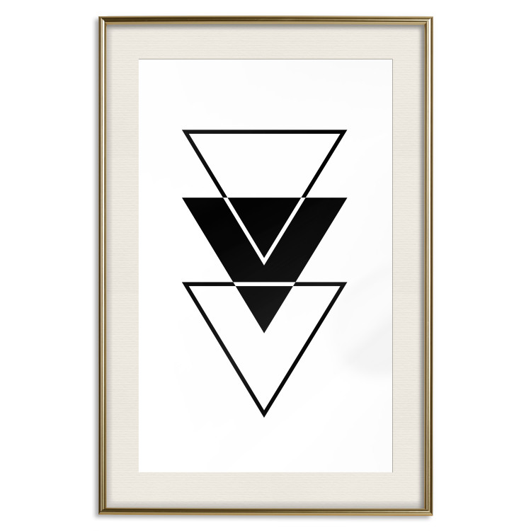 Wall Poster Penetration - triangular abstract geometric figures on white background 127961 additionalImage 20