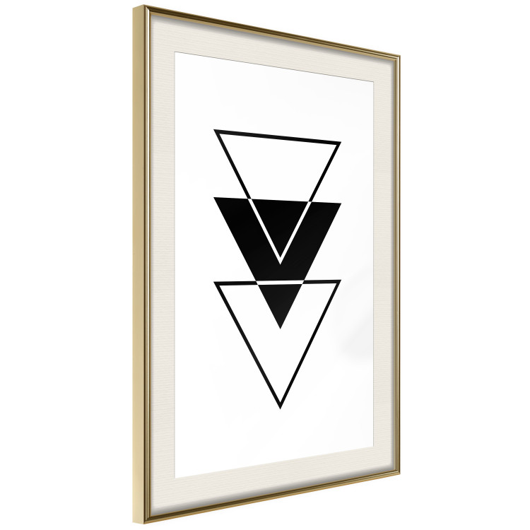 Wall Poster Penetration - triangular abstract geometric figures on white background 127961 additionalImage 3