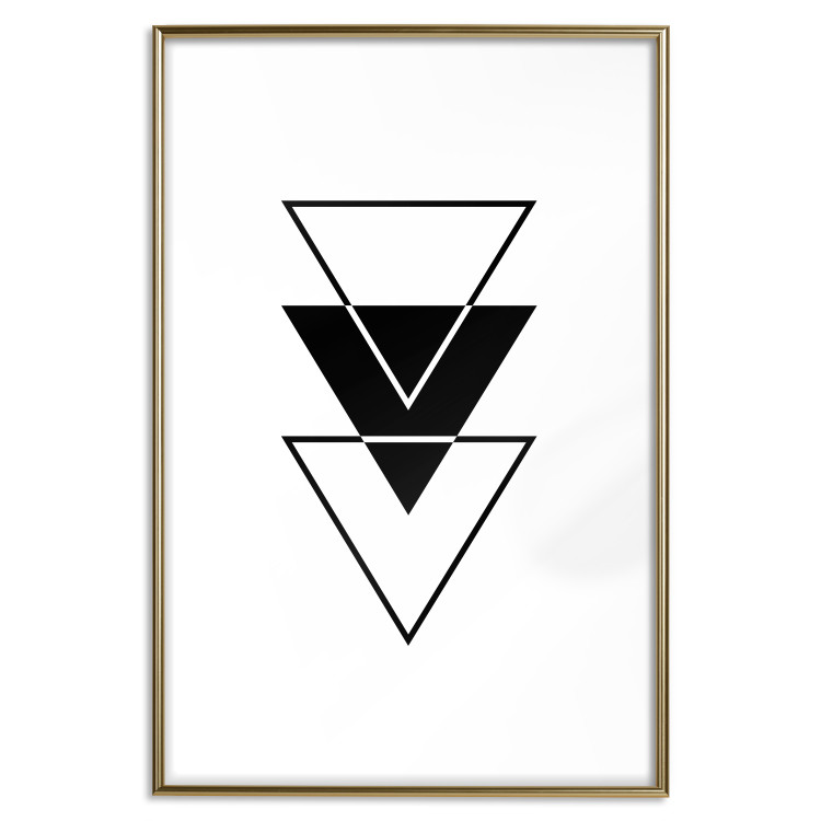Wall Poster Penetration - triangular abstract geometric figures on white background 127961 additionalImage 14