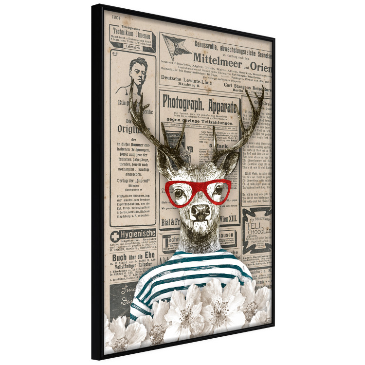 Wall Poster Sailor Deer - humorous retro-style abstraction with text in the background 129161 additionalImage 11