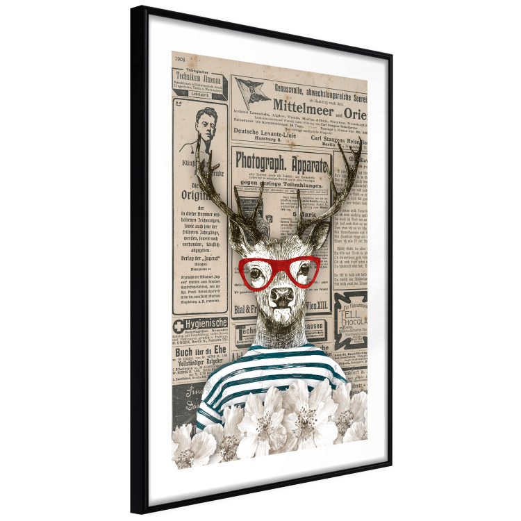 Wall Poster Sailor Deer - humorous retro-style abstraction with text in the background 129161 additionalImage 6