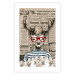 Wall Poster Sailor Deer - humorous retro-style abstraction with text in the background 129161 additionalThumb 19