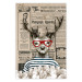 Wall Poster Sailor Deer - humorous retro-style abstraction with text in the background 129161