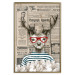 Wall Poster Sailor Deer - humorous retro-style abstraction with text in the background 129161 additionalThumb 17