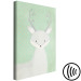 Canvas Art Print Young Fawn (1-part) vertical - pastel deer on a dotted background 129561 additionalThumb 6
