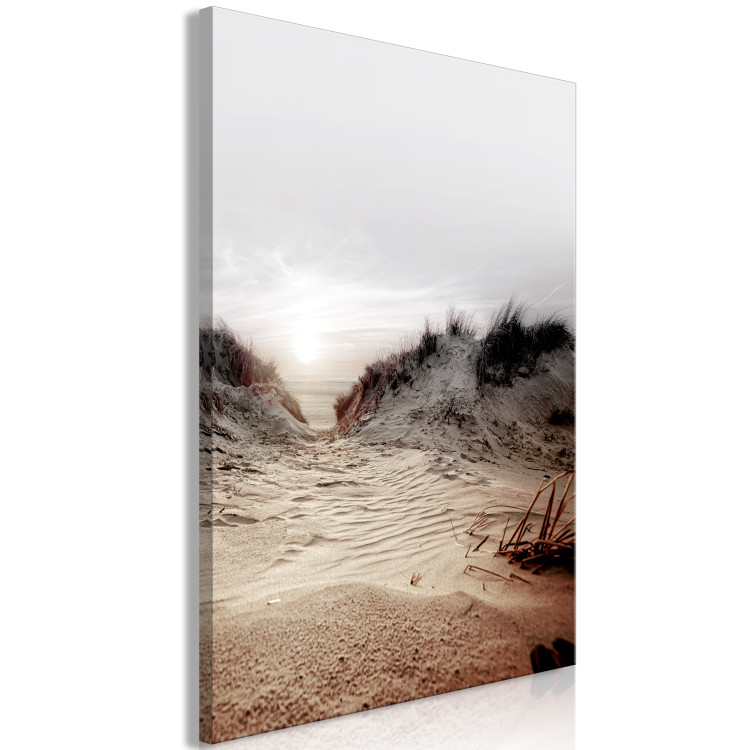 Canvas Art Print Path Through Dunes (1-piece) Vertical - beach landscape with sea backdrop 130361 additionalImage 2