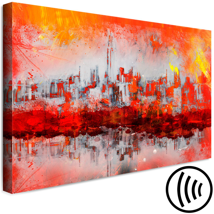Canvas Print New York Sunset (1-piece) Wide - cityscape abstraction 130461 additionalImage 6