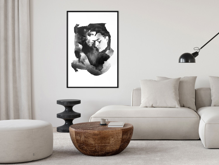 Wall Poster Love Longing - romantic couple on a solid white background 132161 additionalImage 6