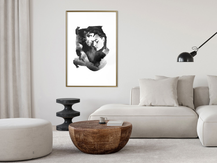 Wall Poster Love Longing - romantic couple on a solid white background 132161 additionalImage 15