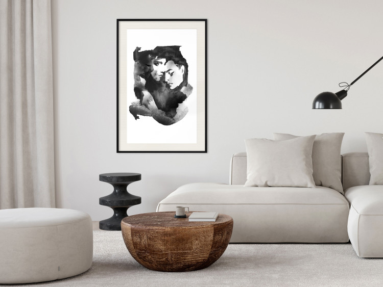 Wall Poster Love Longing - romantic couple on a solid white background 132161 additionalImage 24
